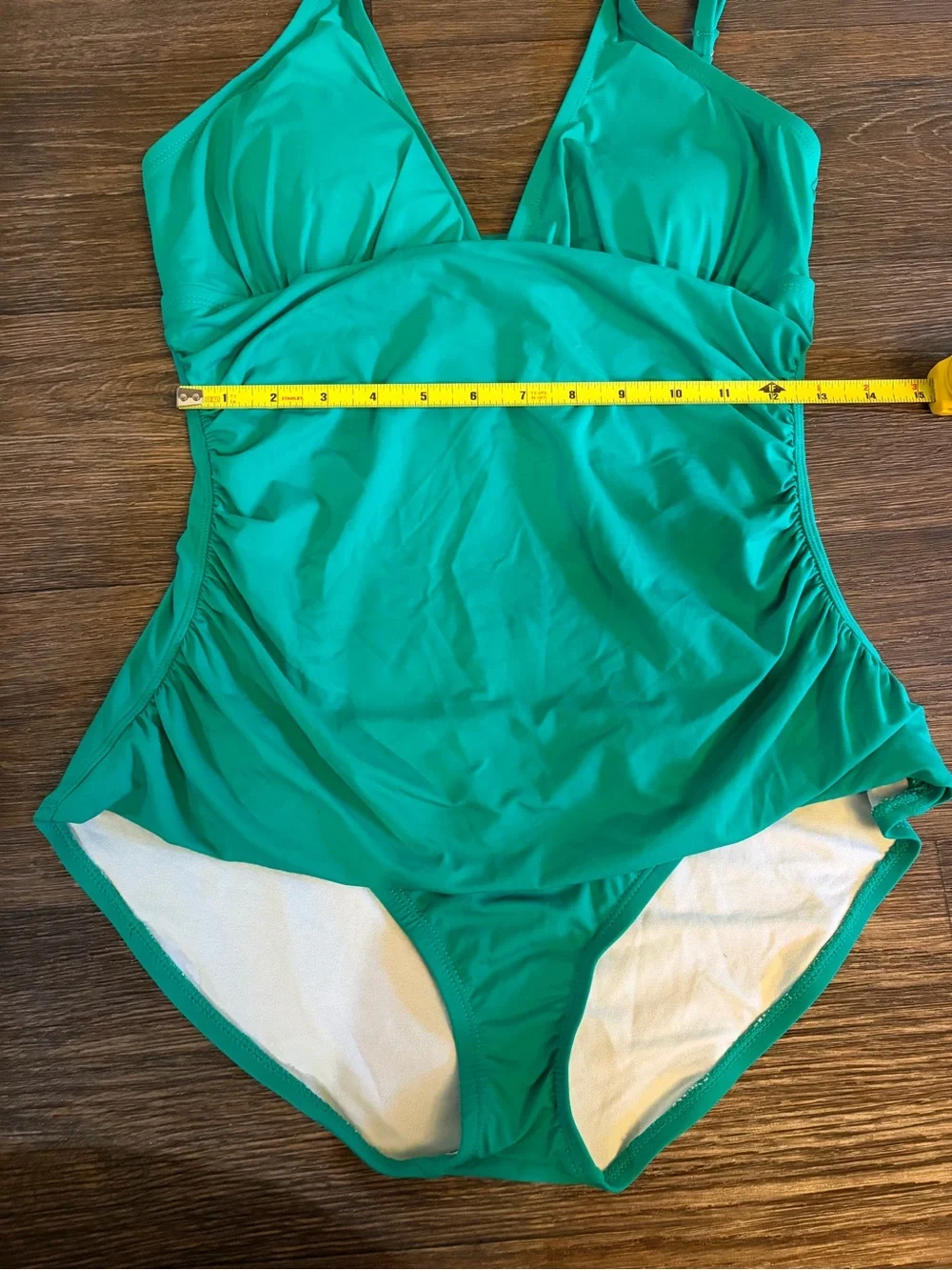 Tommy Bahama Women's One Piece Swimsuit Emerald Green, Padded Cups, Size 14 - Picture 3 of 6